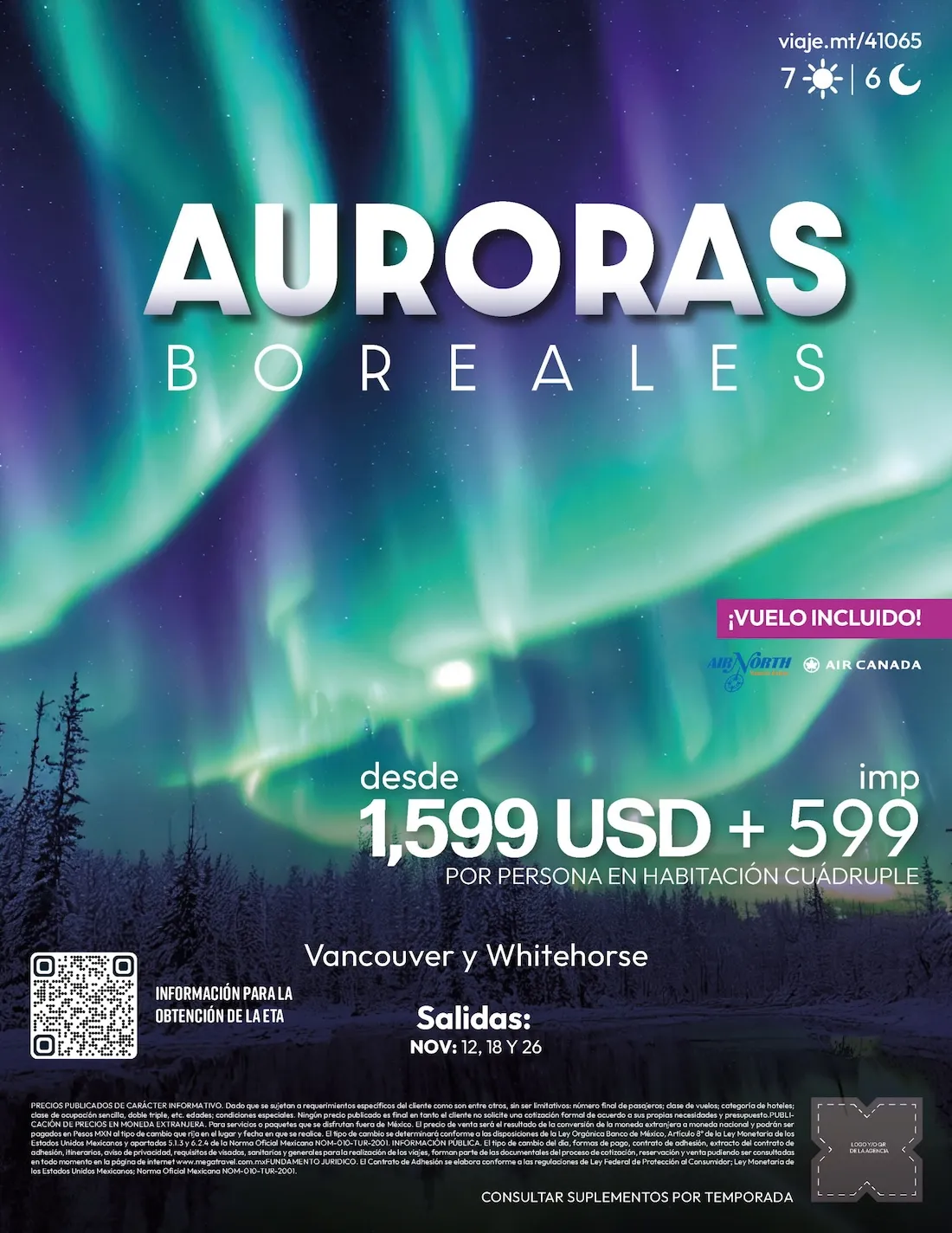 Destino Canadá: auroras boreales